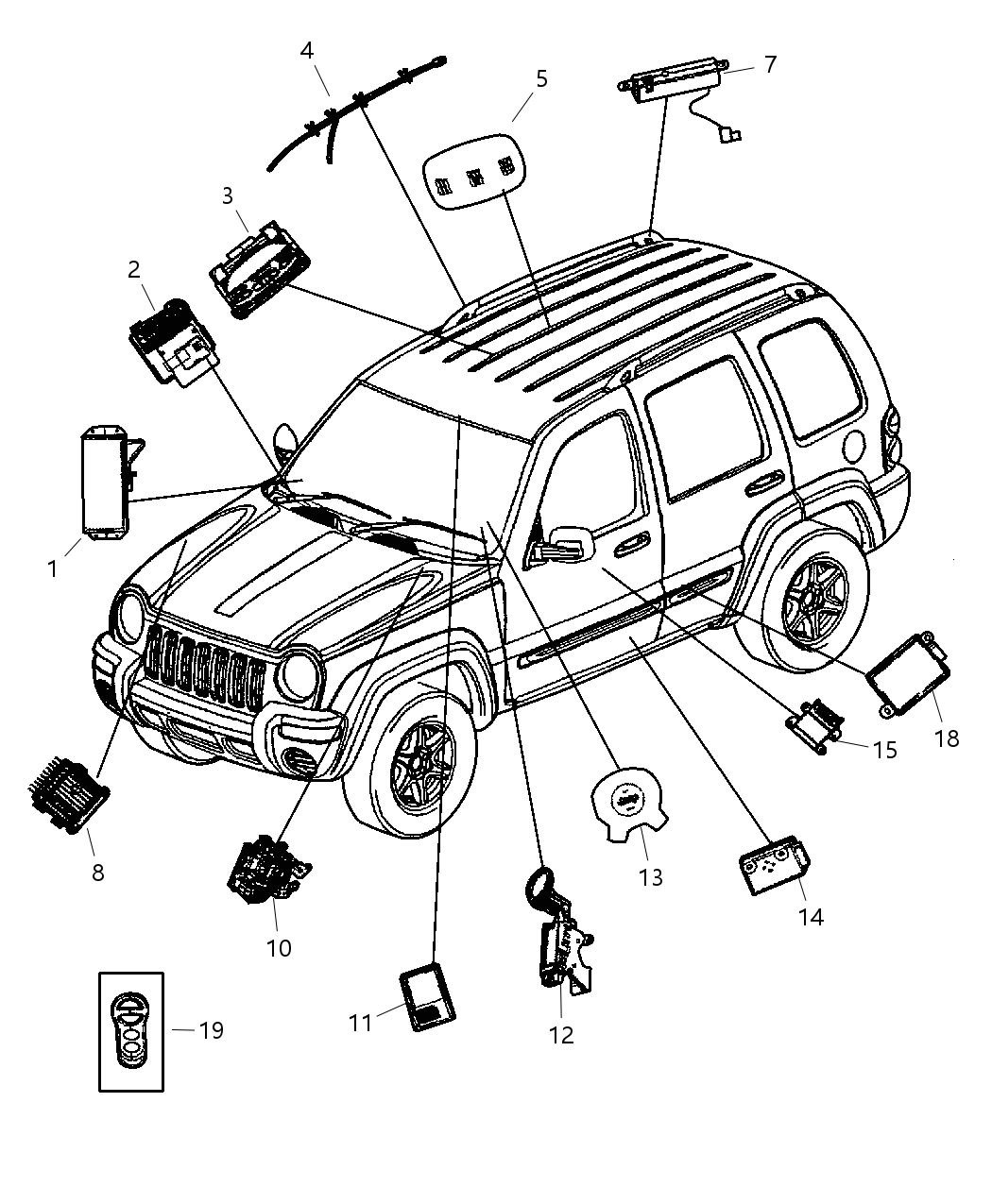 Mopar 56010501AE OCCUPANT Restraint Module