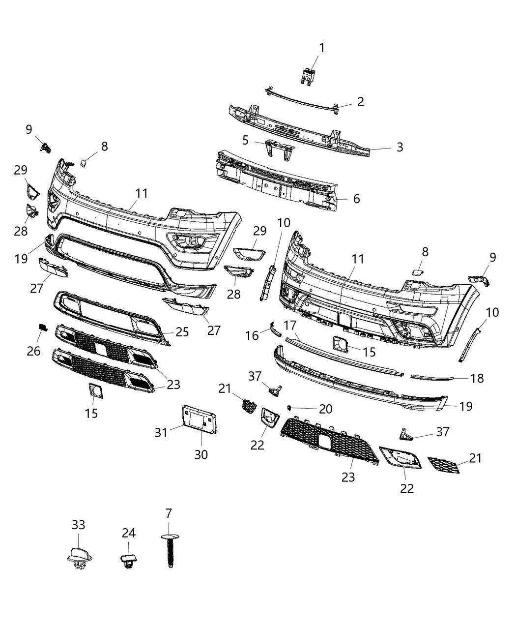 Mopar 68335683AA ABSORBER-Front Energy