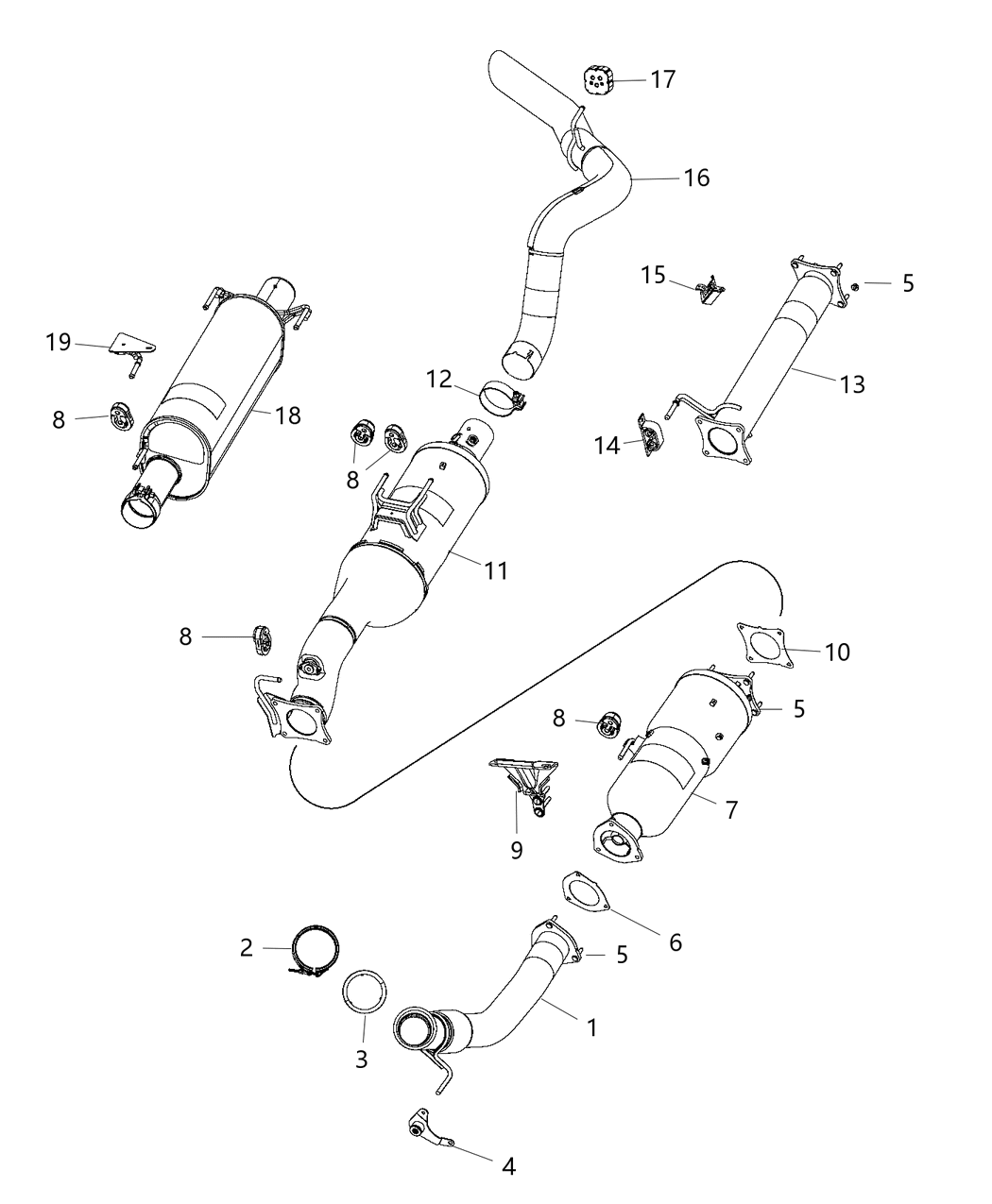 68271043AB - Genuine Mopar Diesel Particulate Exhaust