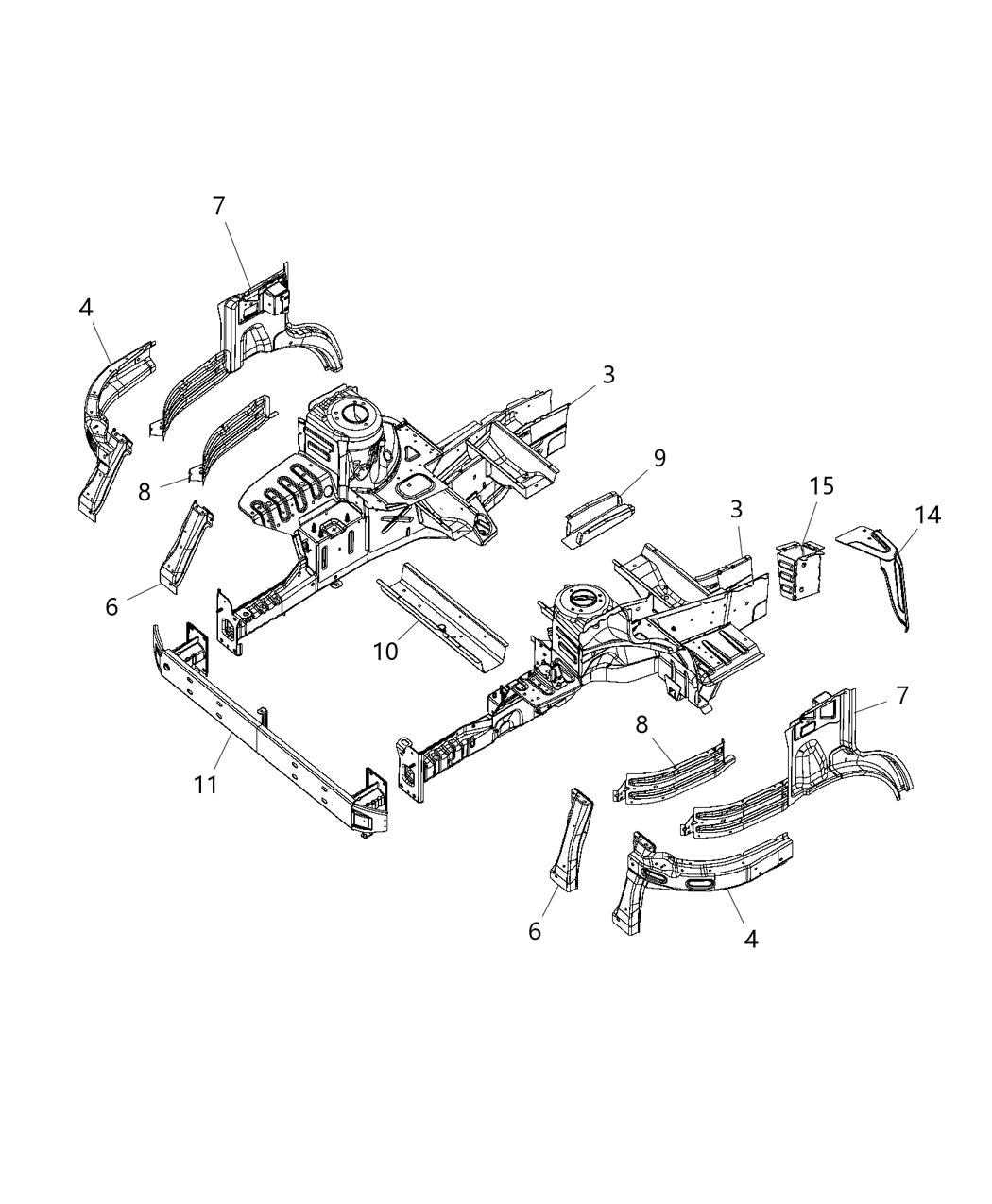 Mopar 4725952AD Rail Assembly-Frame Front