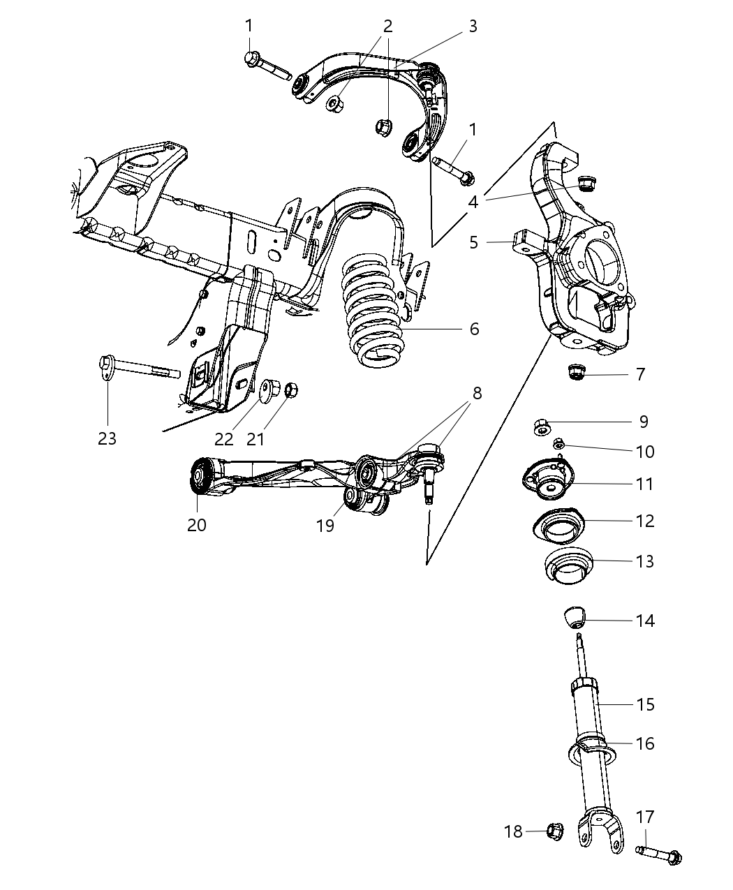 Mopar 68040880AE ABSORBER-Suspension