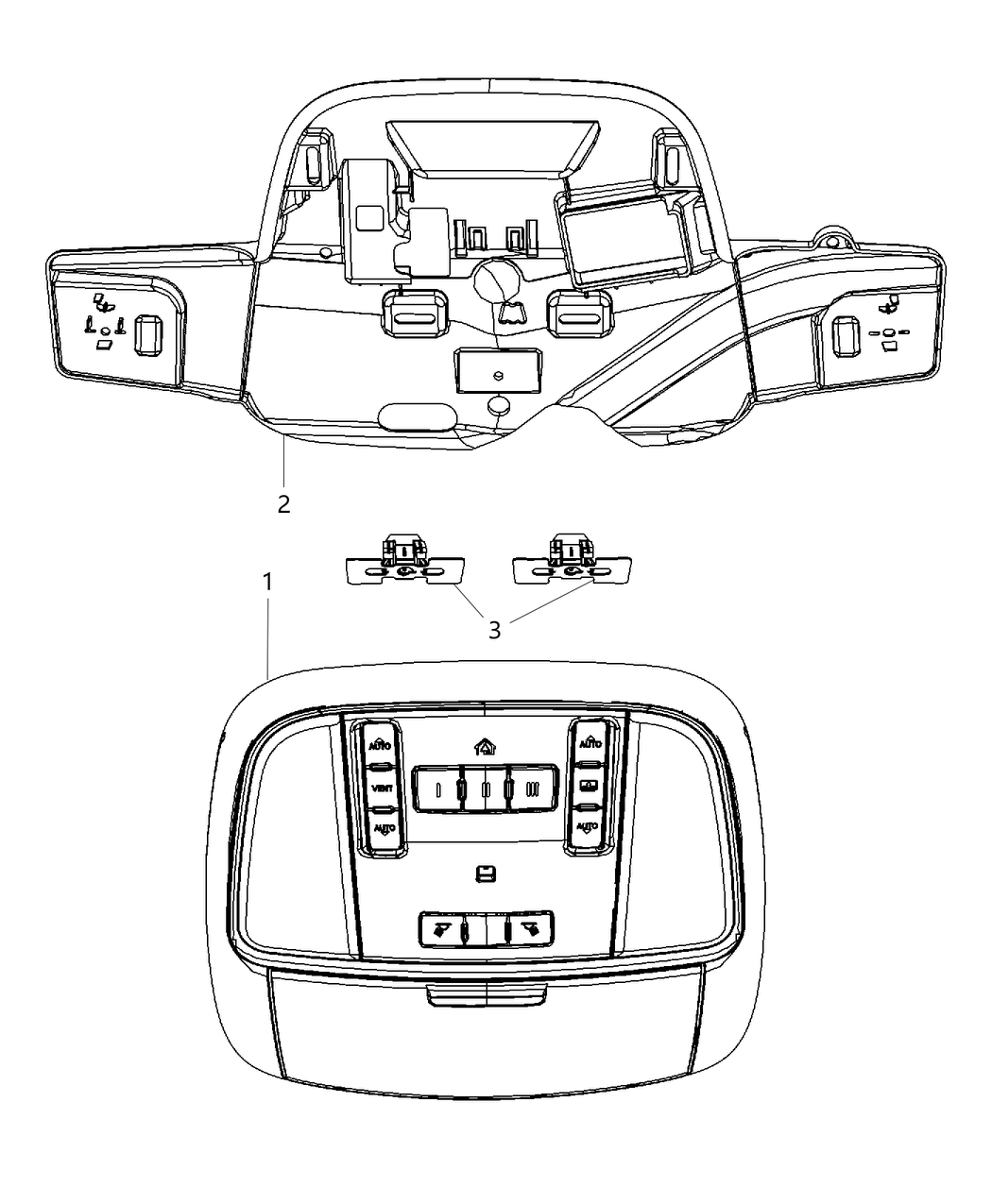 Mopar 1VS301X9AC Console-Overhead