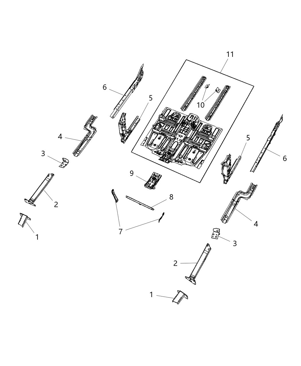 Mopar 68320328AD Beam-Lower Load