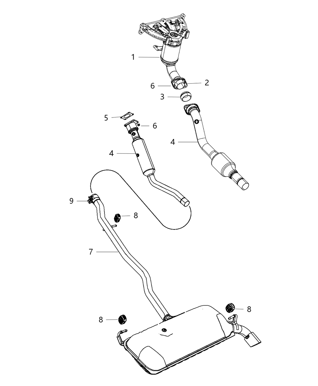 Mopar 68066677AC Converter-Front