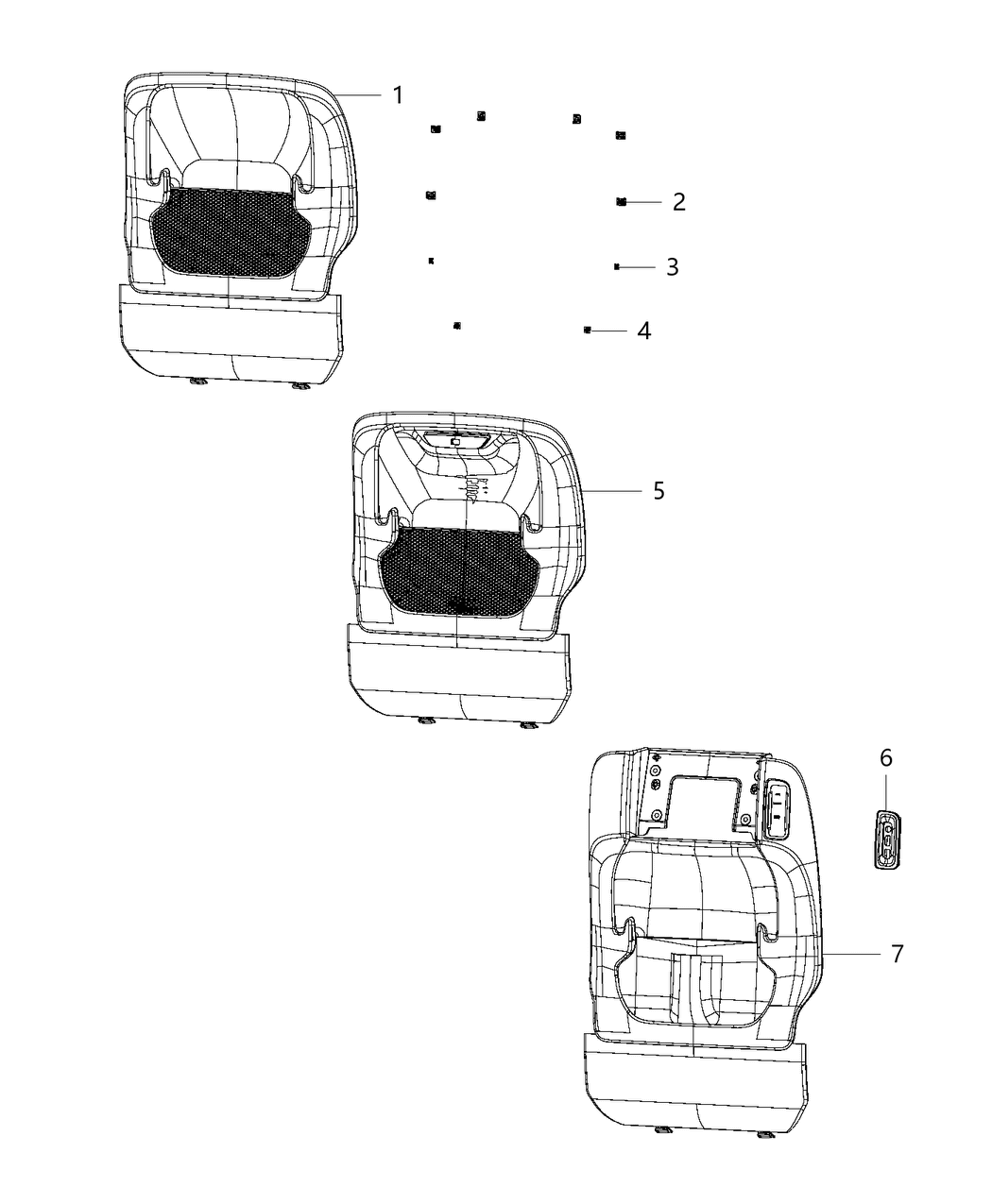 Mopar 5RT11PL5AD Panel-Front Seat Back