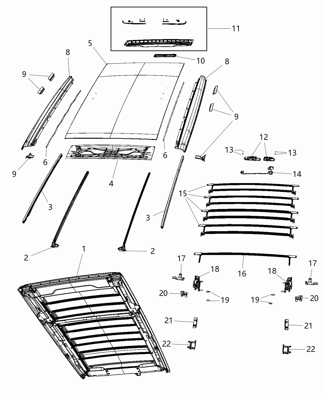 Mopar 68383356AB Strap-Folding Top Tension