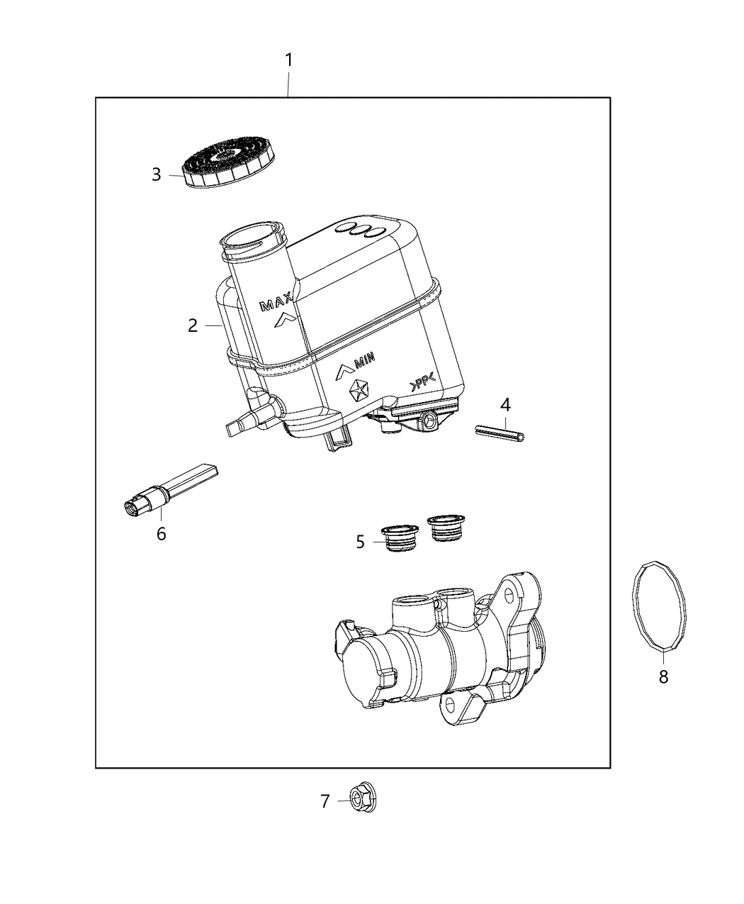 Mopar 68211911AA Pin-Master Cylinder Reservoir