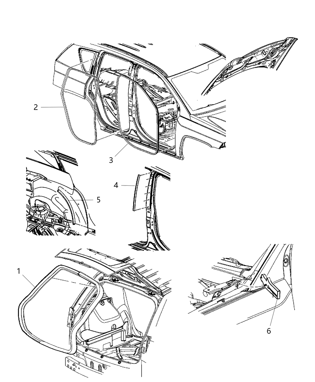 Mopar 5074646AG WEATHERSTRIP-Rear Door Body Mounted