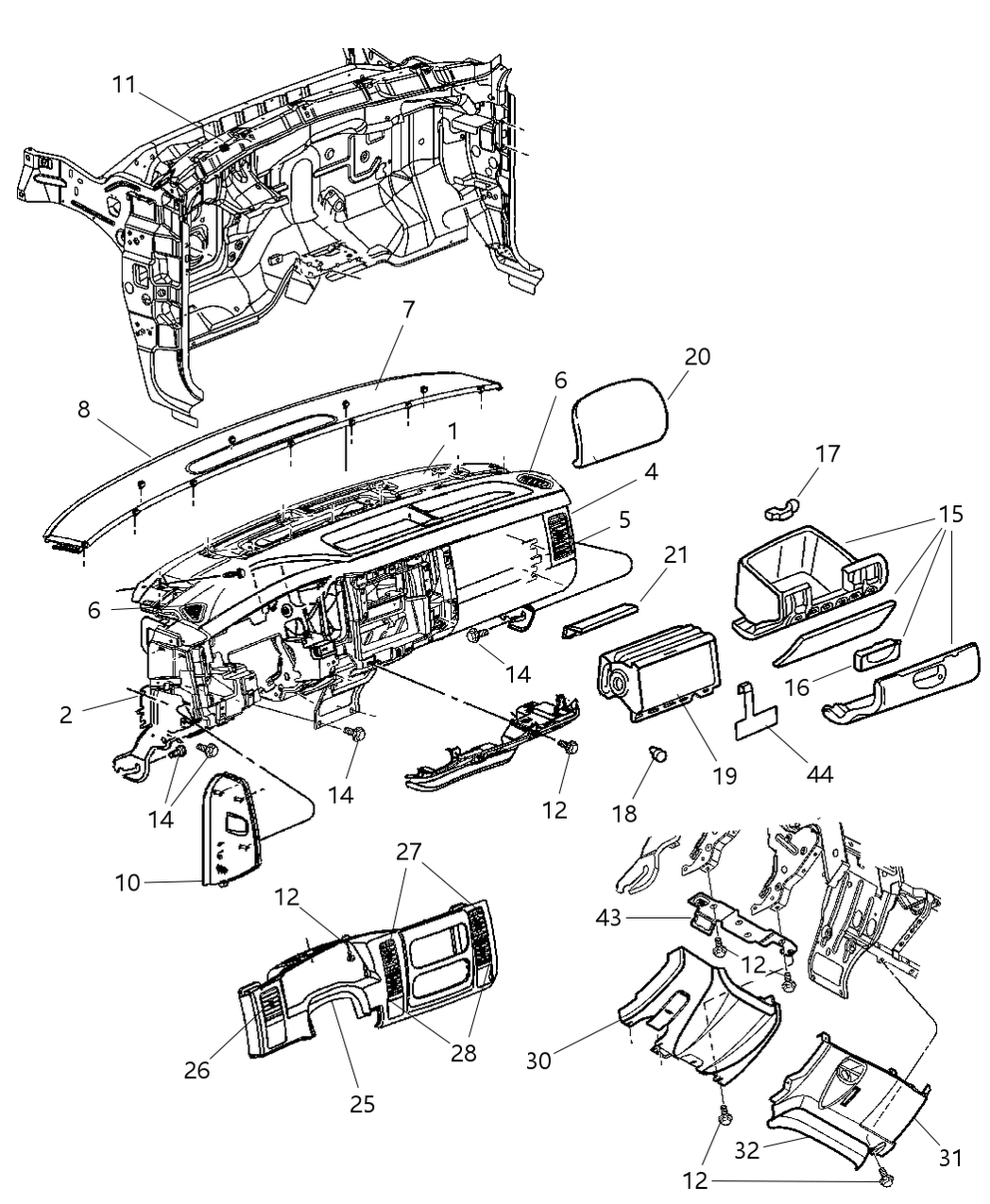 Mopar 5GM76XDVAB Bezel-Instrument Cluster