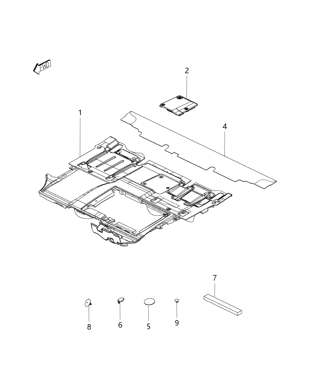 Mopar 6KF83LDUAC Carpet-Front Floor