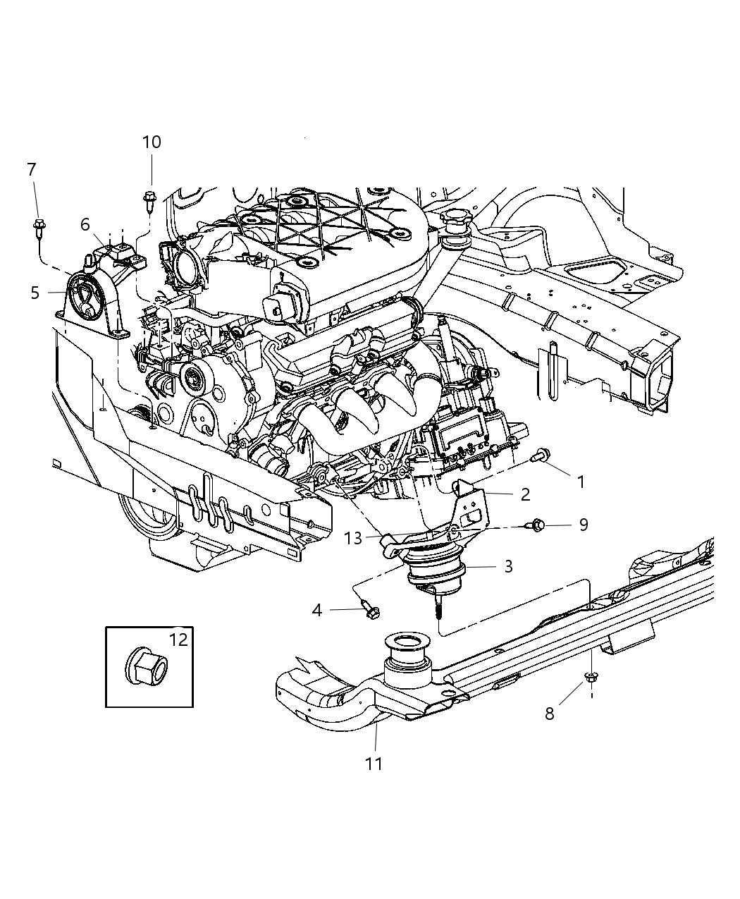 Mopar 5510006AC Bracket-Engine Mount