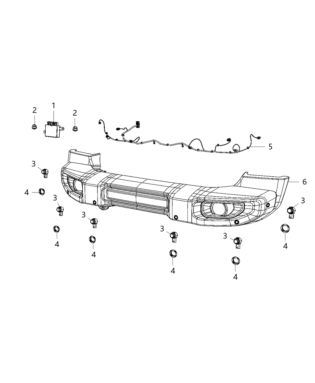 Mopar 68441032AC Module-Park Assist