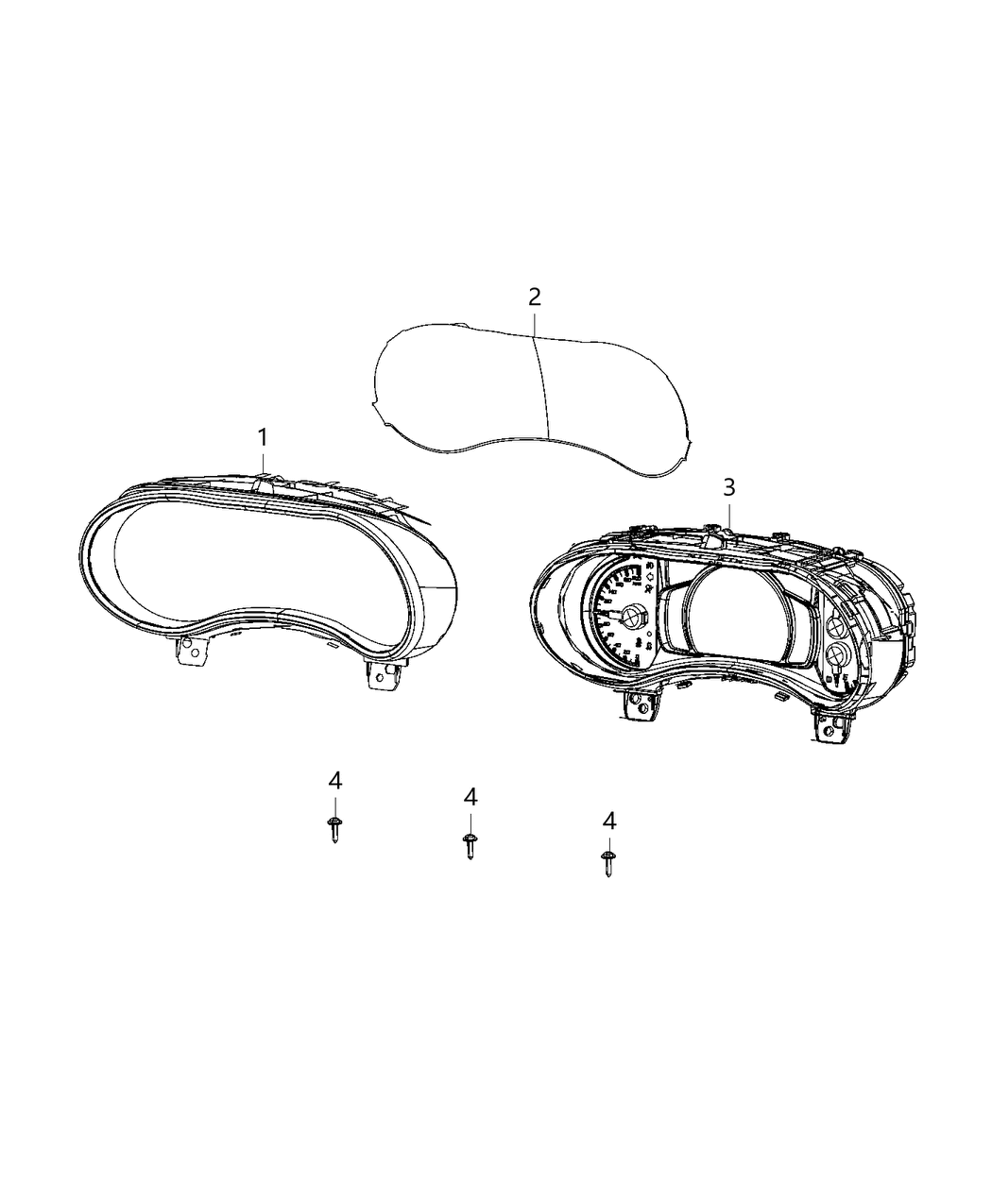 Mopar 68454163AB CLUSTER-INSTRUMENT PANEL