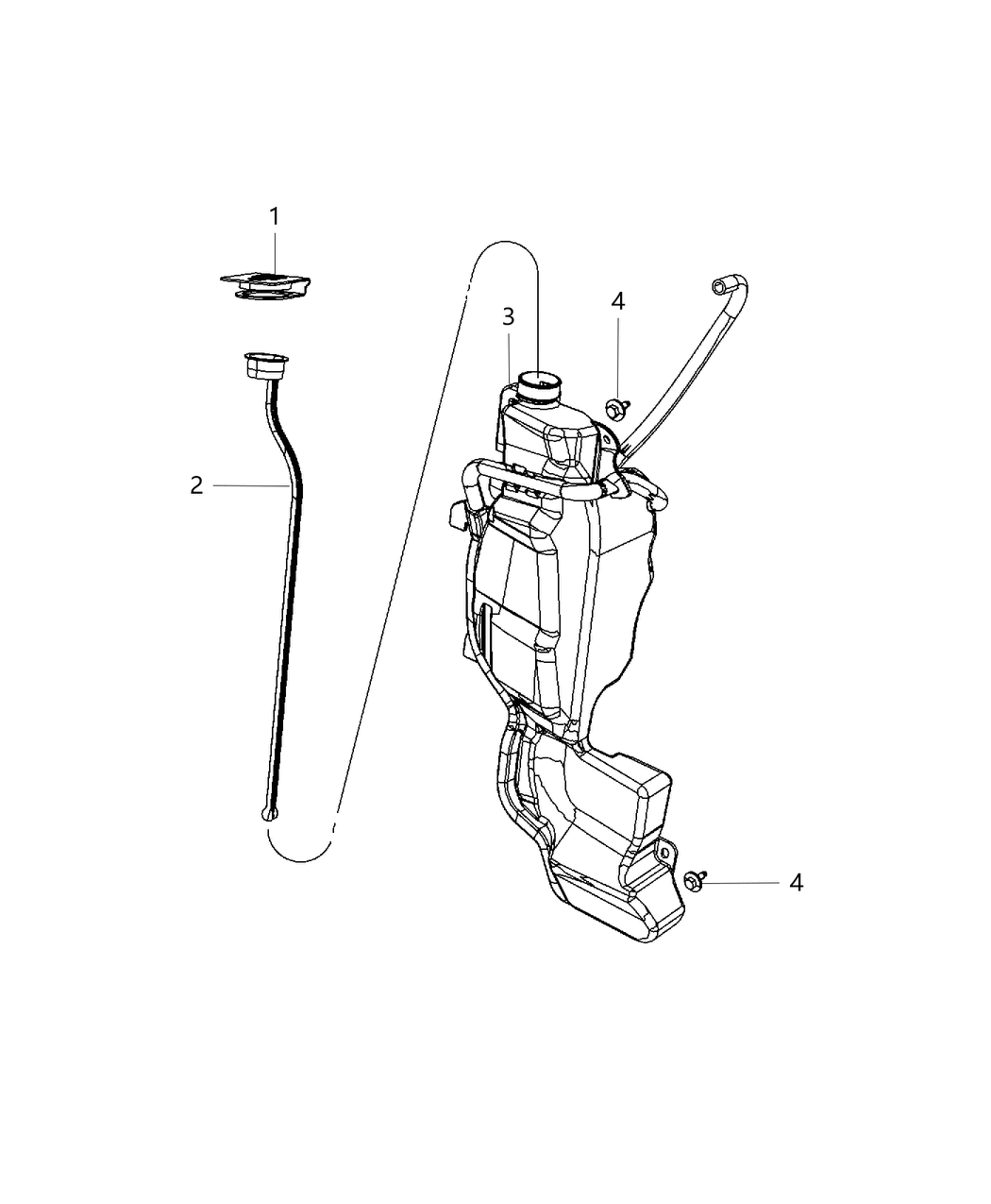 Mopar 68309844AB Bottle-COOLANT Recovery