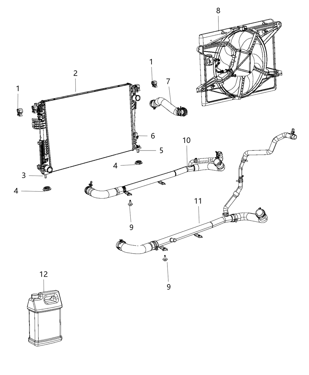 Mopar 68217328AA Hose-Radiator Outlet