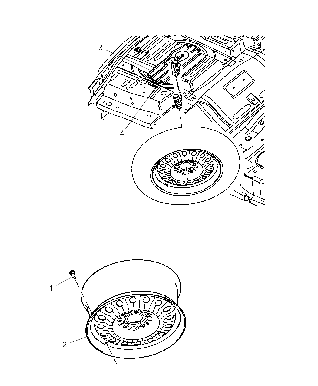 Mopar 5054690AC WINCH-Spare Tire Carrier