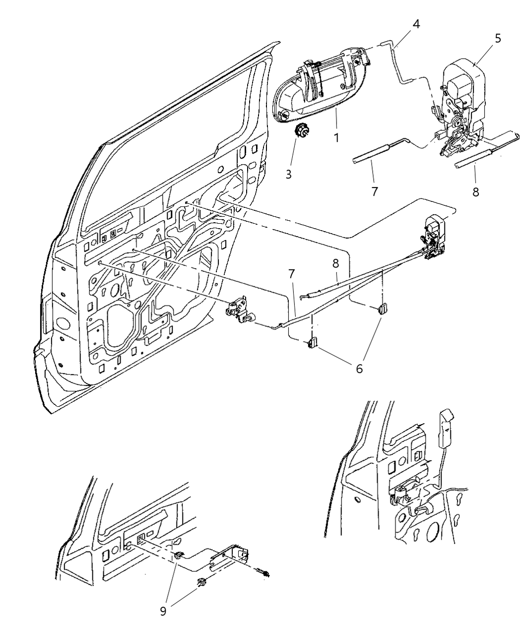 Mopar 55362939AC Link-Rear Door Inside Remote To