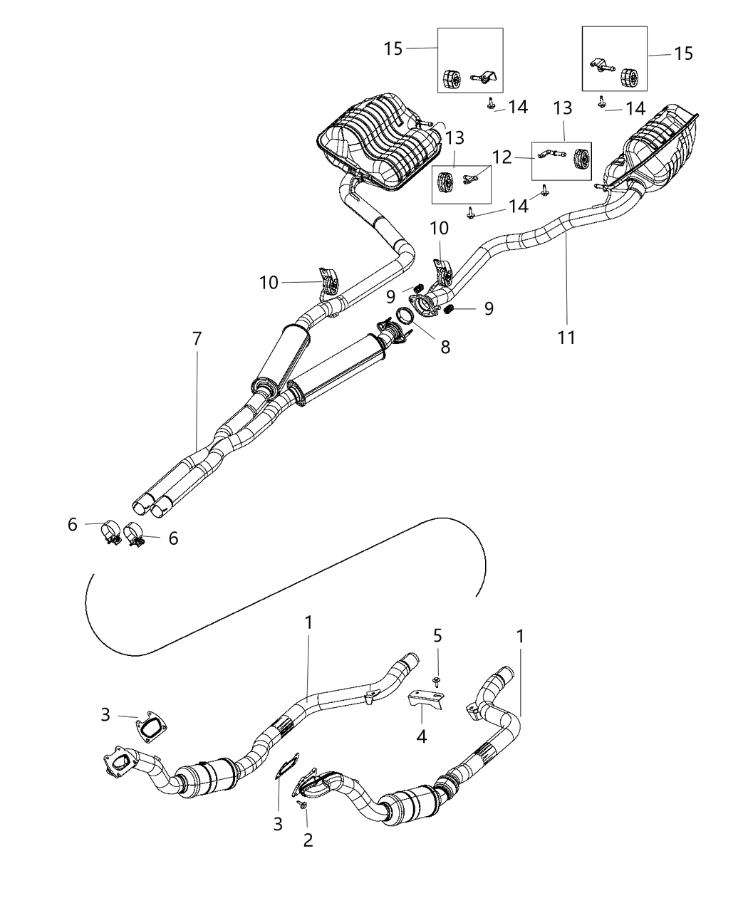 Mopar 68276677AA Front Catalytic Converter And Pipe