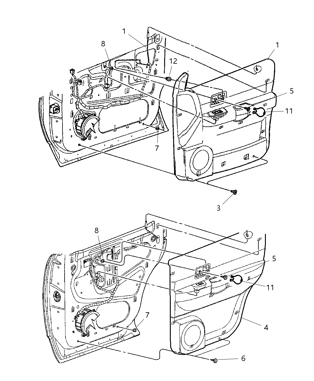 Mopar 1GN391D1AA Panel-Rear Door Trim