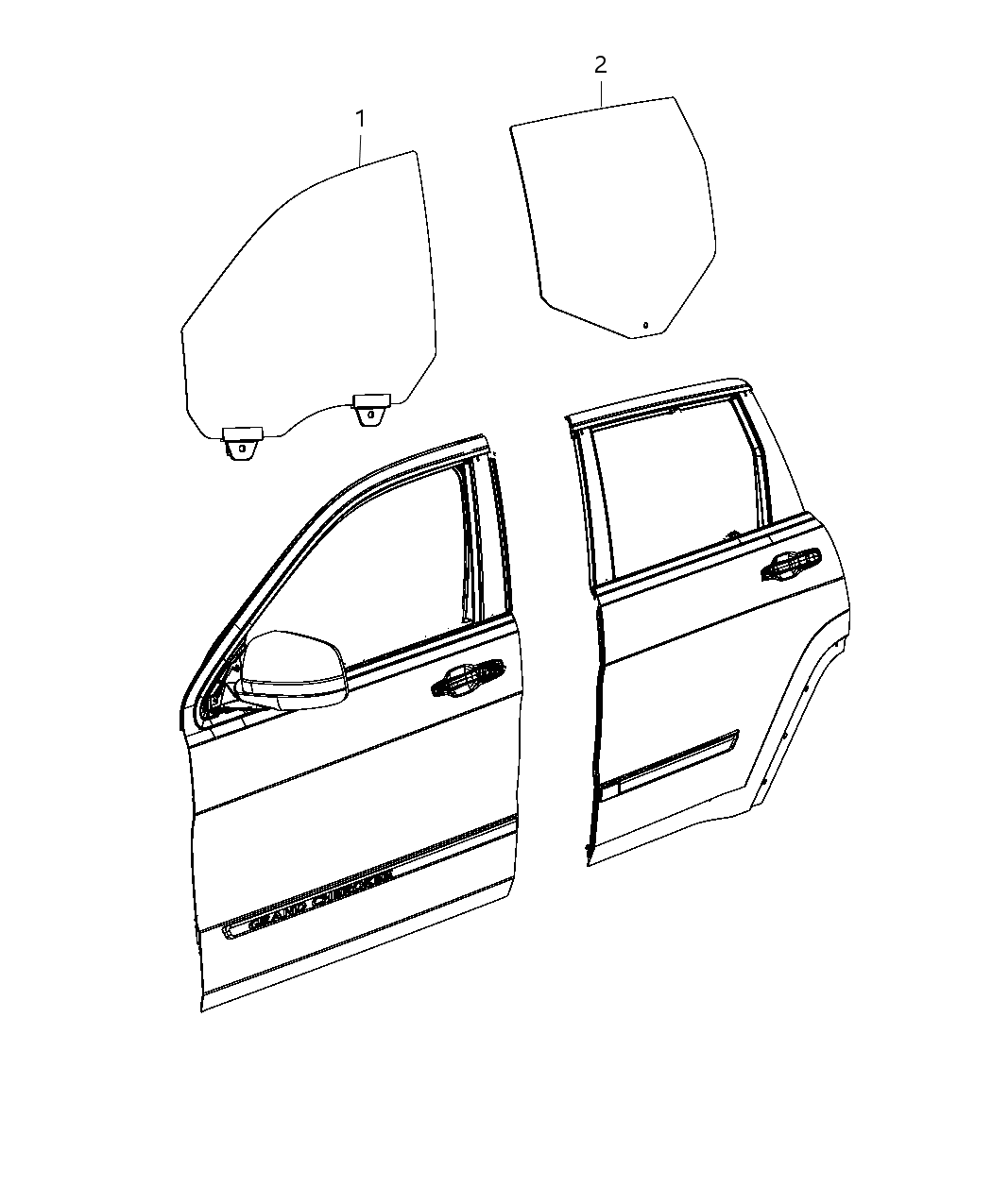 Mopar 55369518AA Glass-Front Door