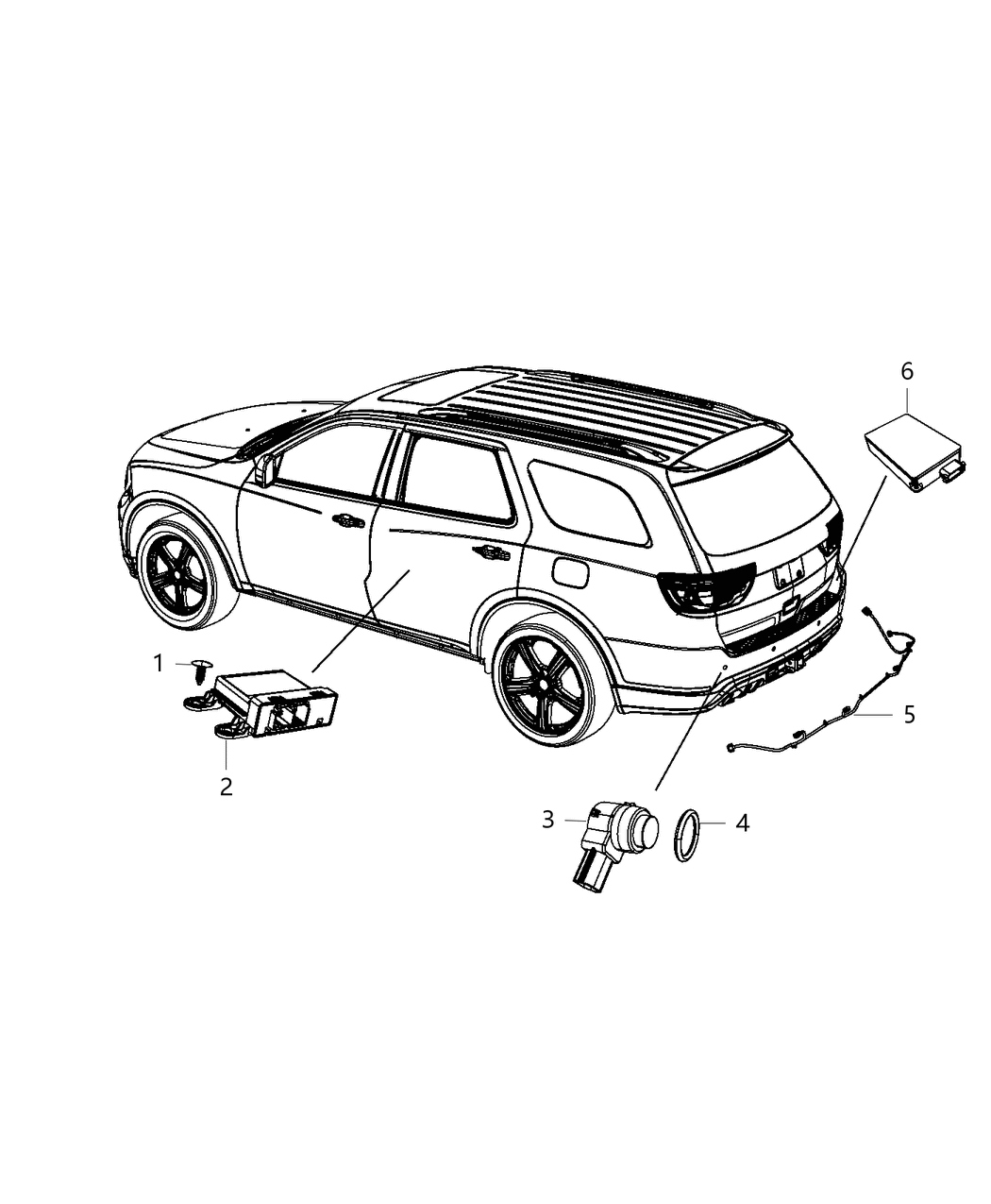 Mopar 68265570AE Sensor-Blind Spot Detection