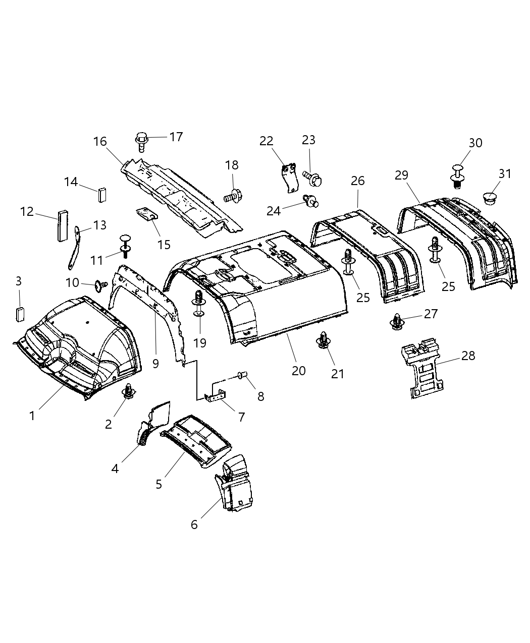 Mopar 1HC34TDVAA Headliner