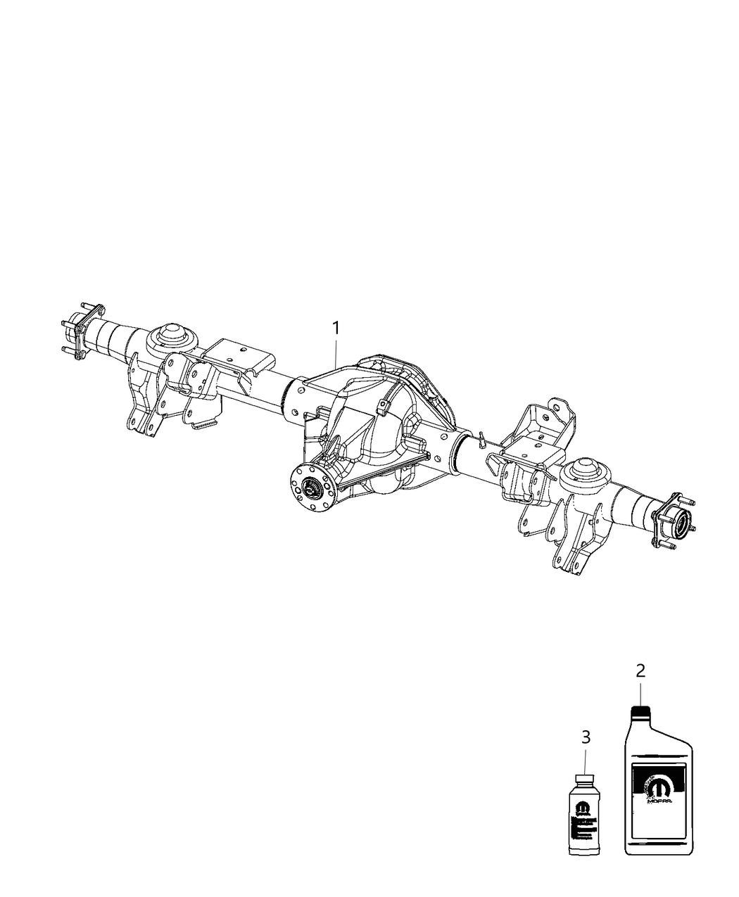 Mopar 68142575AC Axle-Rear Complete