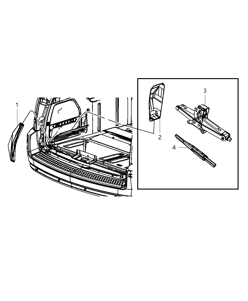 Mopar 4721852AB Bag-Jack Tool Storage