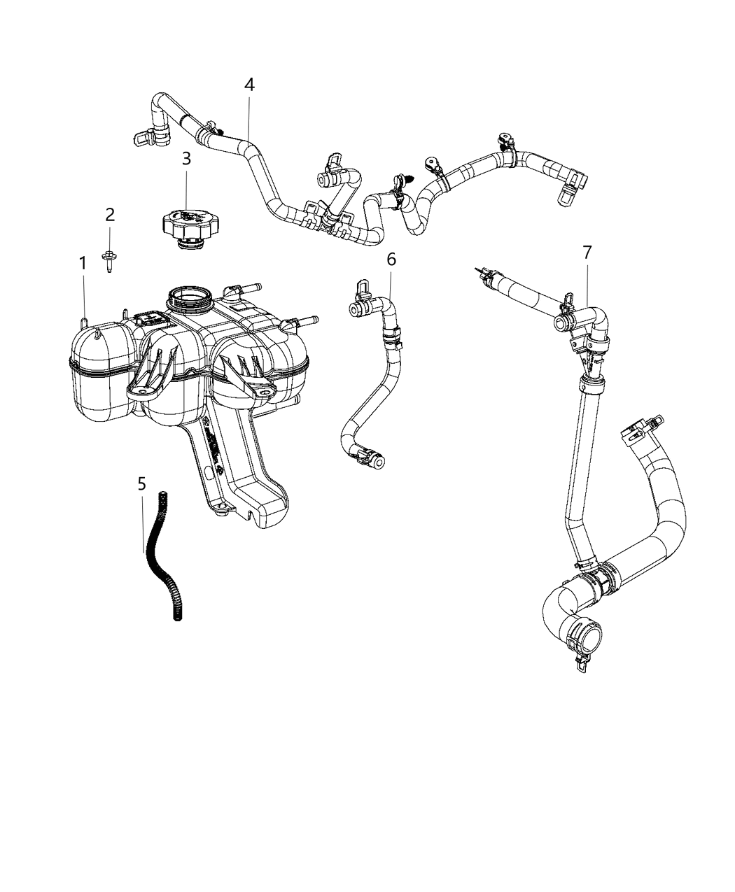 Mopar 68263034AA Hose-COOLANT Bottle Inlet