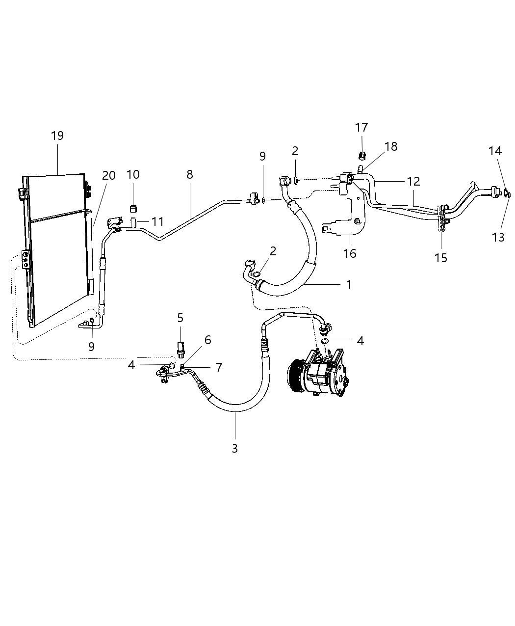 Mopar 55038184AE Line-A/C Liquid