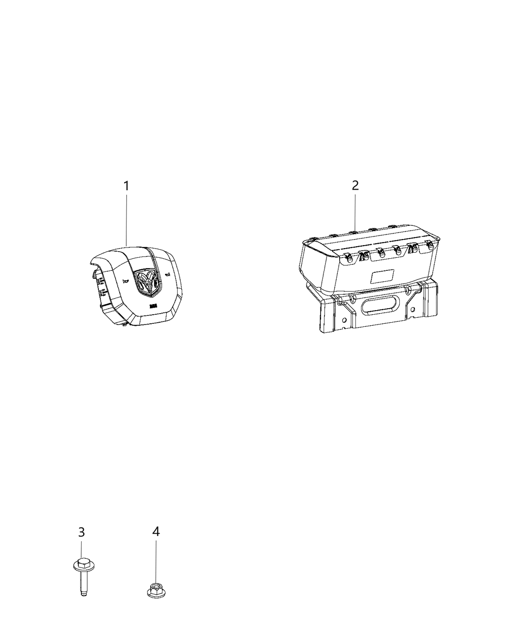 Mopar 6NL99TX7AB Driver Air Bag