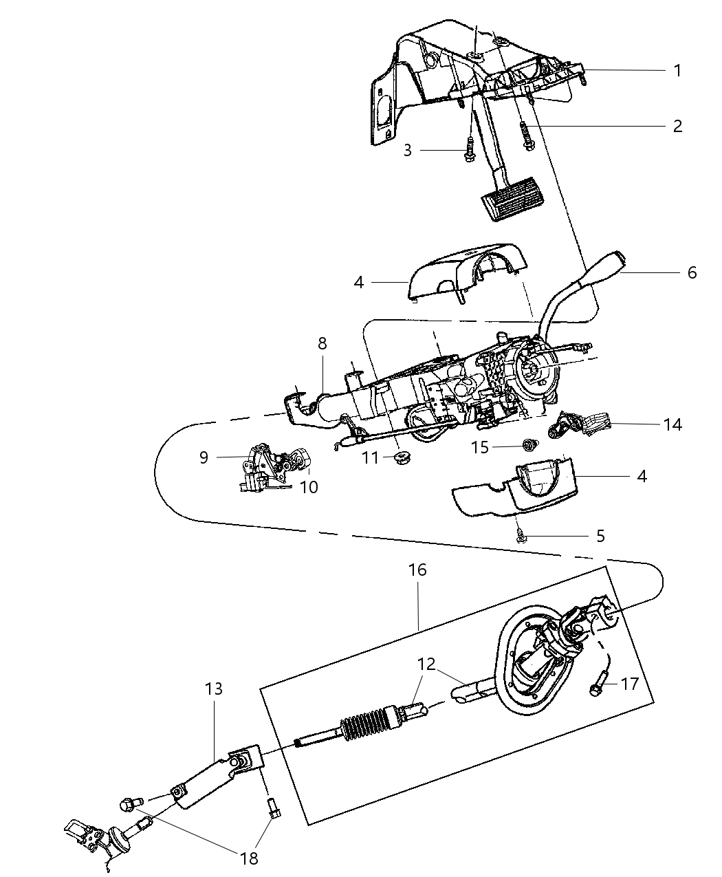 Mopar 5165725AA Shaft-Steering Column INTERMEDIAT