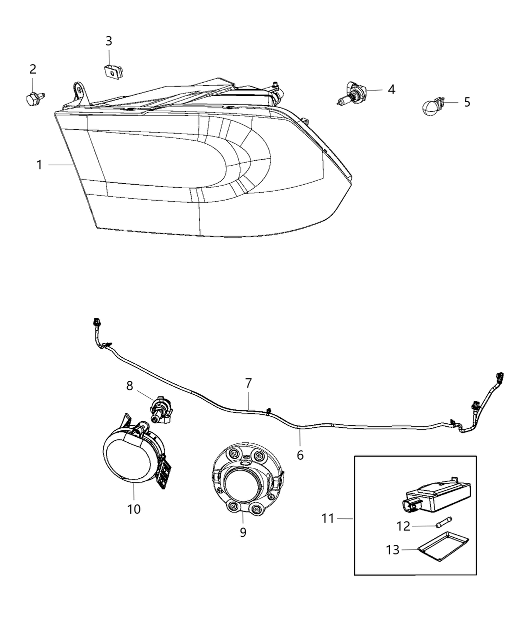 Mopar 68324932AA Park And Turn Headlamp