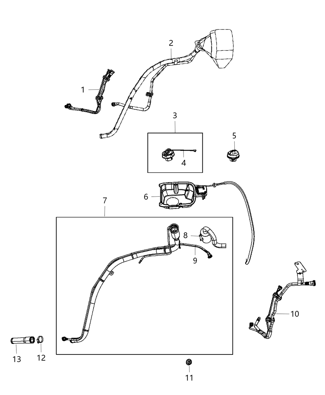 Mopar 68127971AA Hose-Fuel Filler