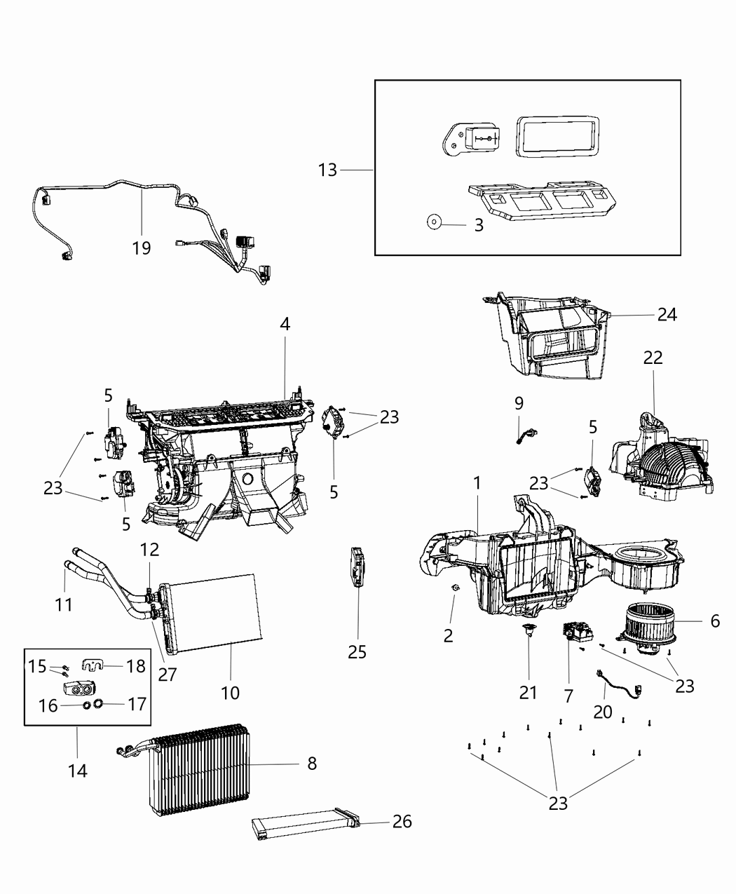 Mopar 68199429AC Air Conditioner And Heater Control