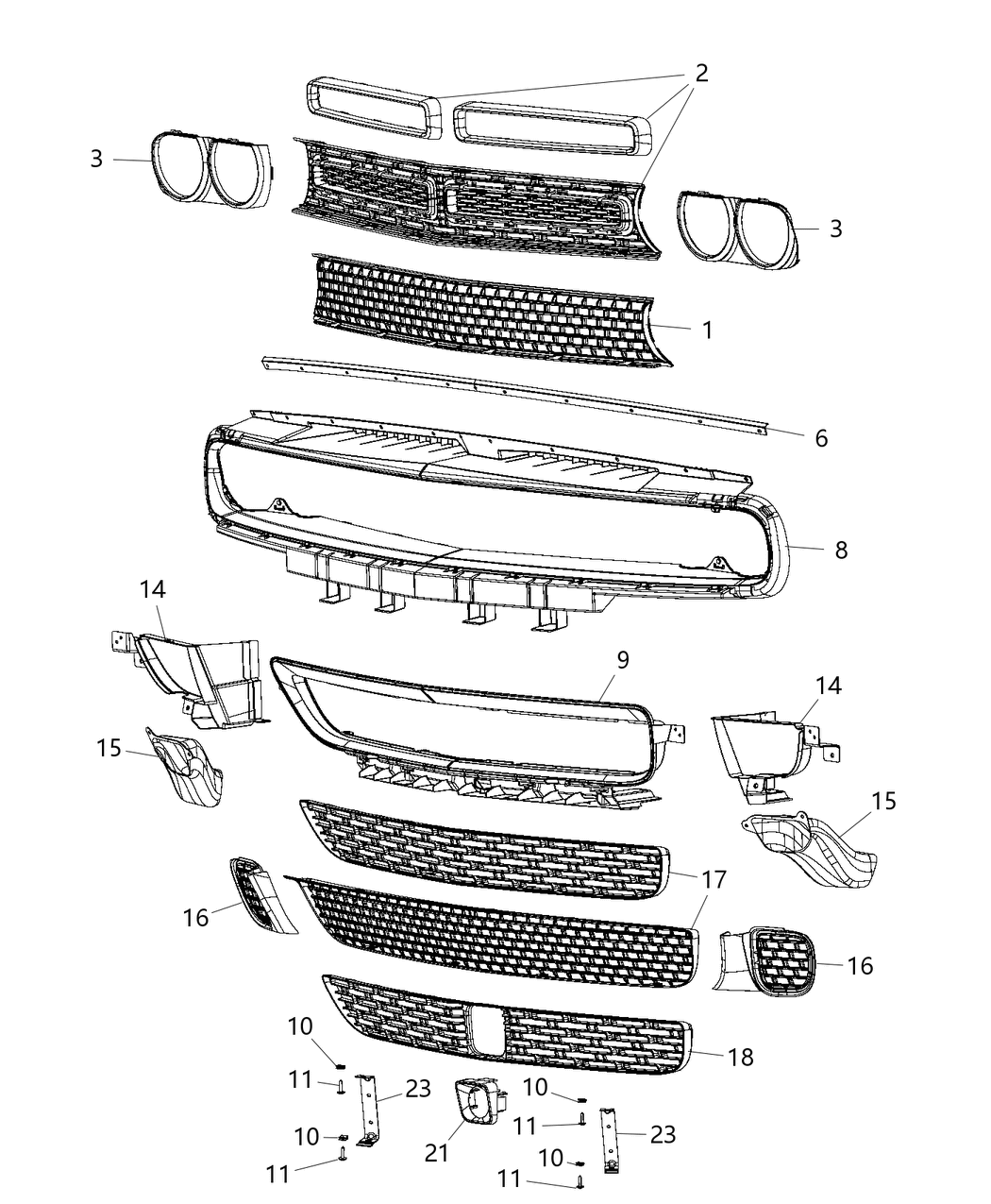 Mopar 68259754AA Grille-Radiator