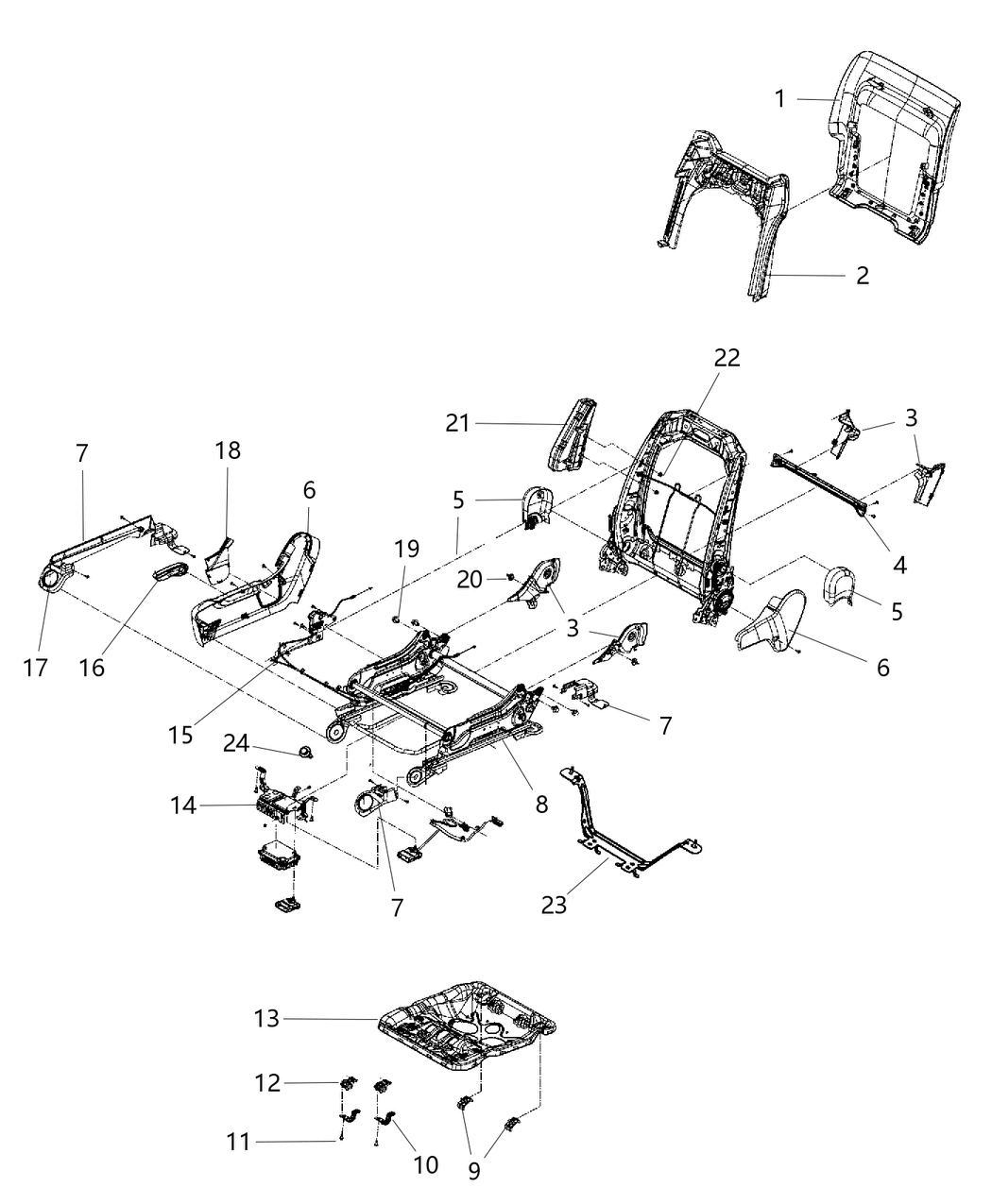 Mopar 1TM30BD3AA Shield-Seat ADJUSTER