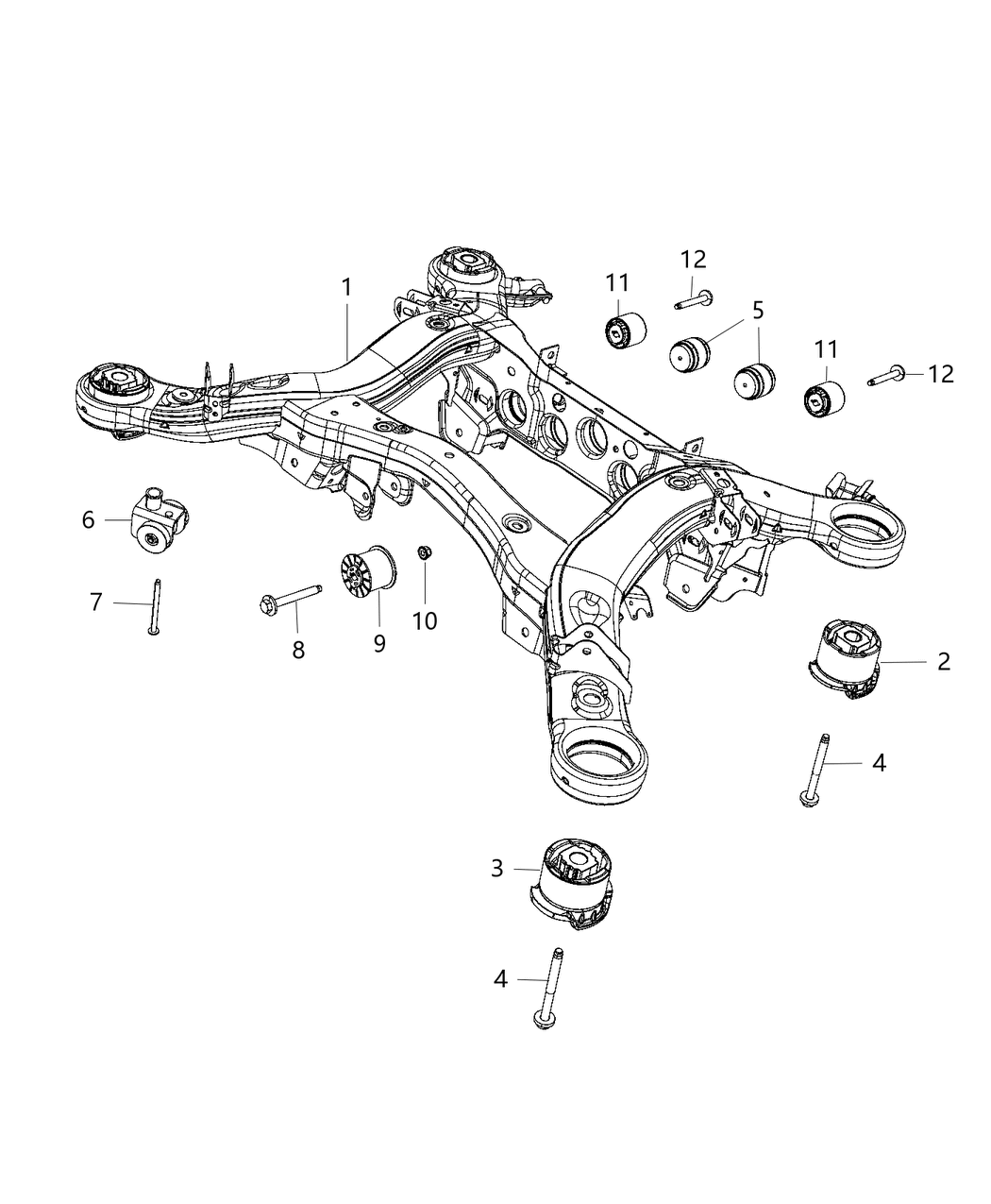 Mopar 52124640AK Cradle-Rear Suspension