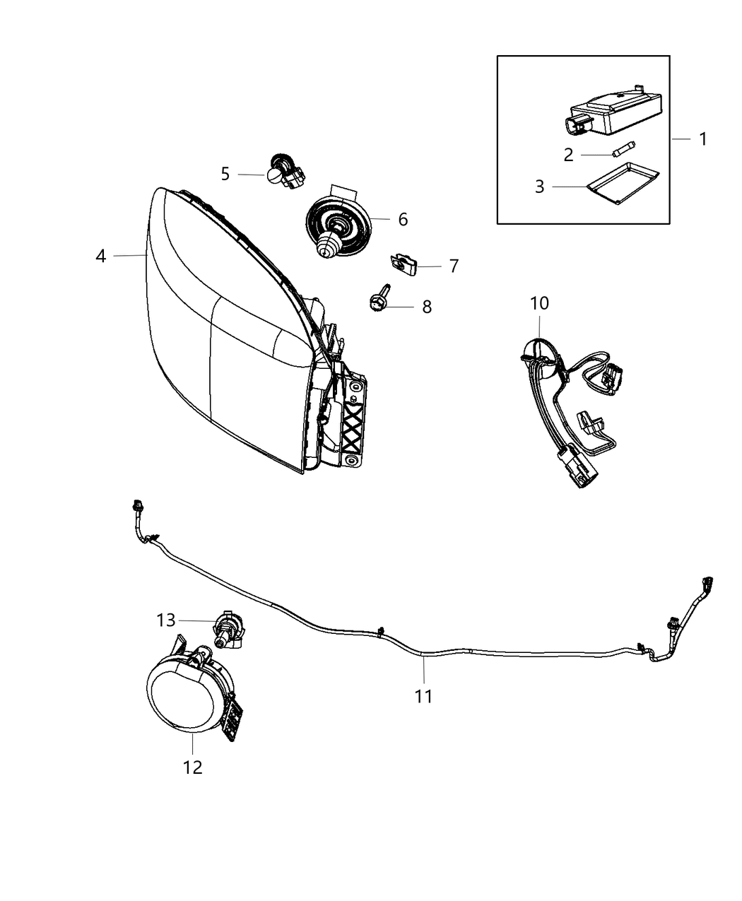 Mopar 68096439AE Park And Turn Headlamp