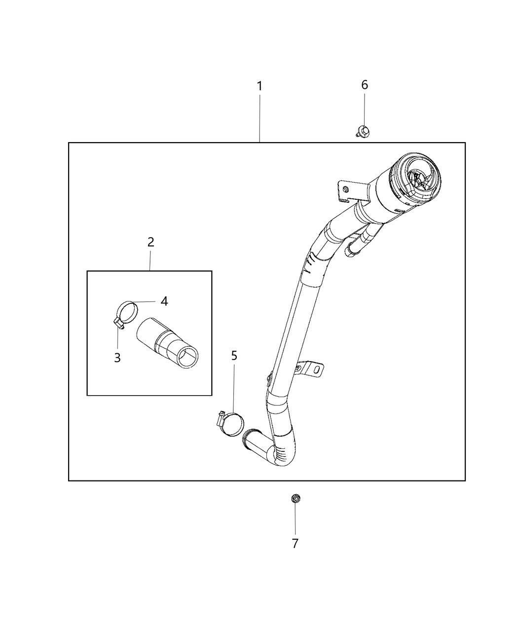 Mopar 57009154AC Tube-Fuel Filler