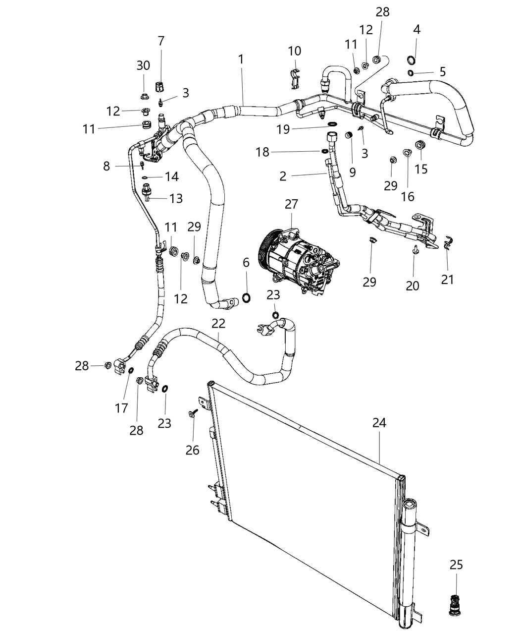 Mopar 68227756AB Line-A/C Discharge