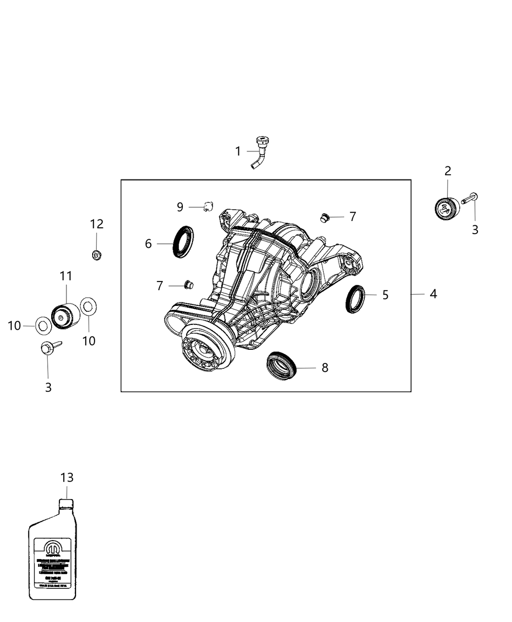 Mopar 68251539AB Differential-Rear Axle