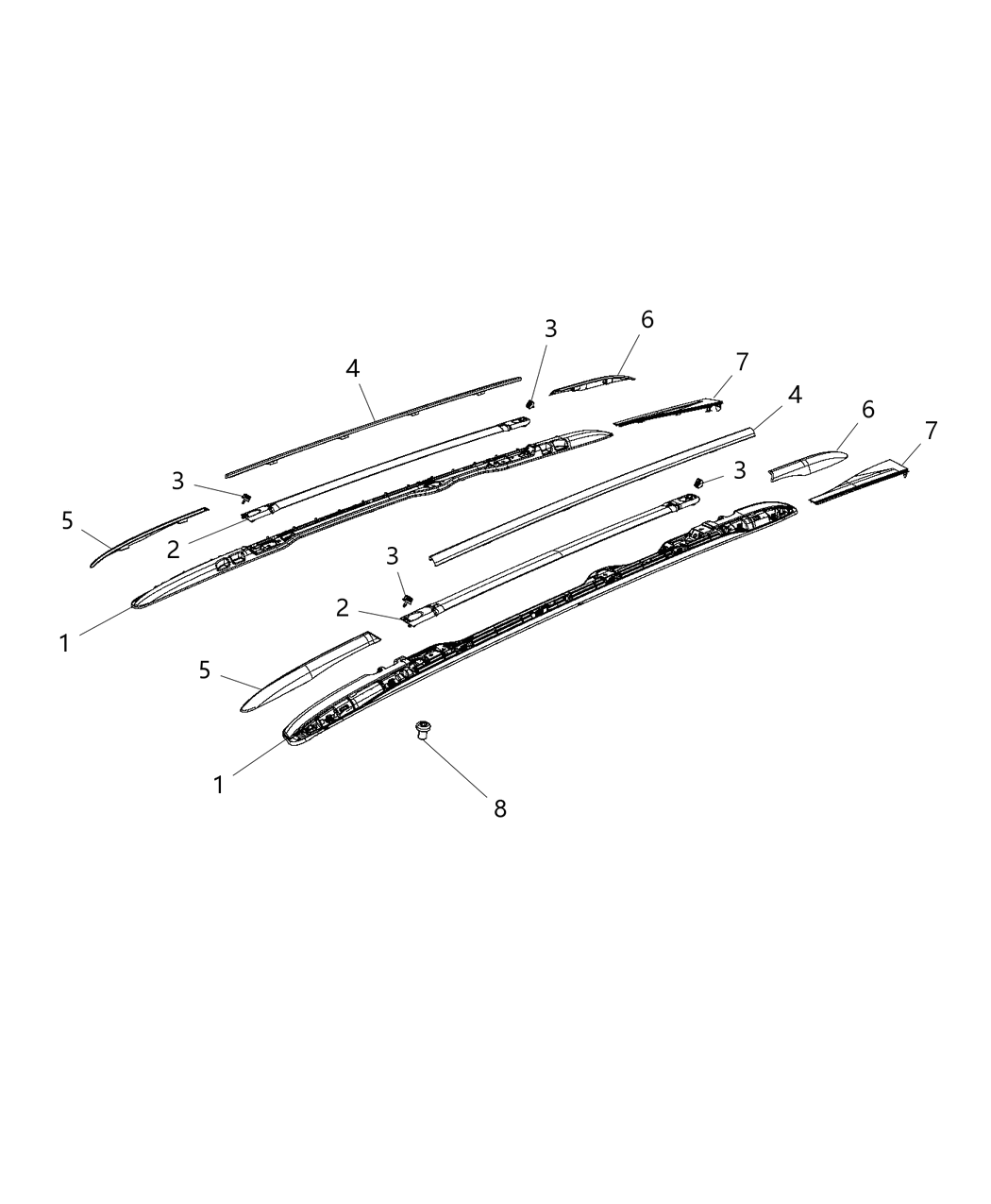 Mopar 55112957AC Cover-Side Rail