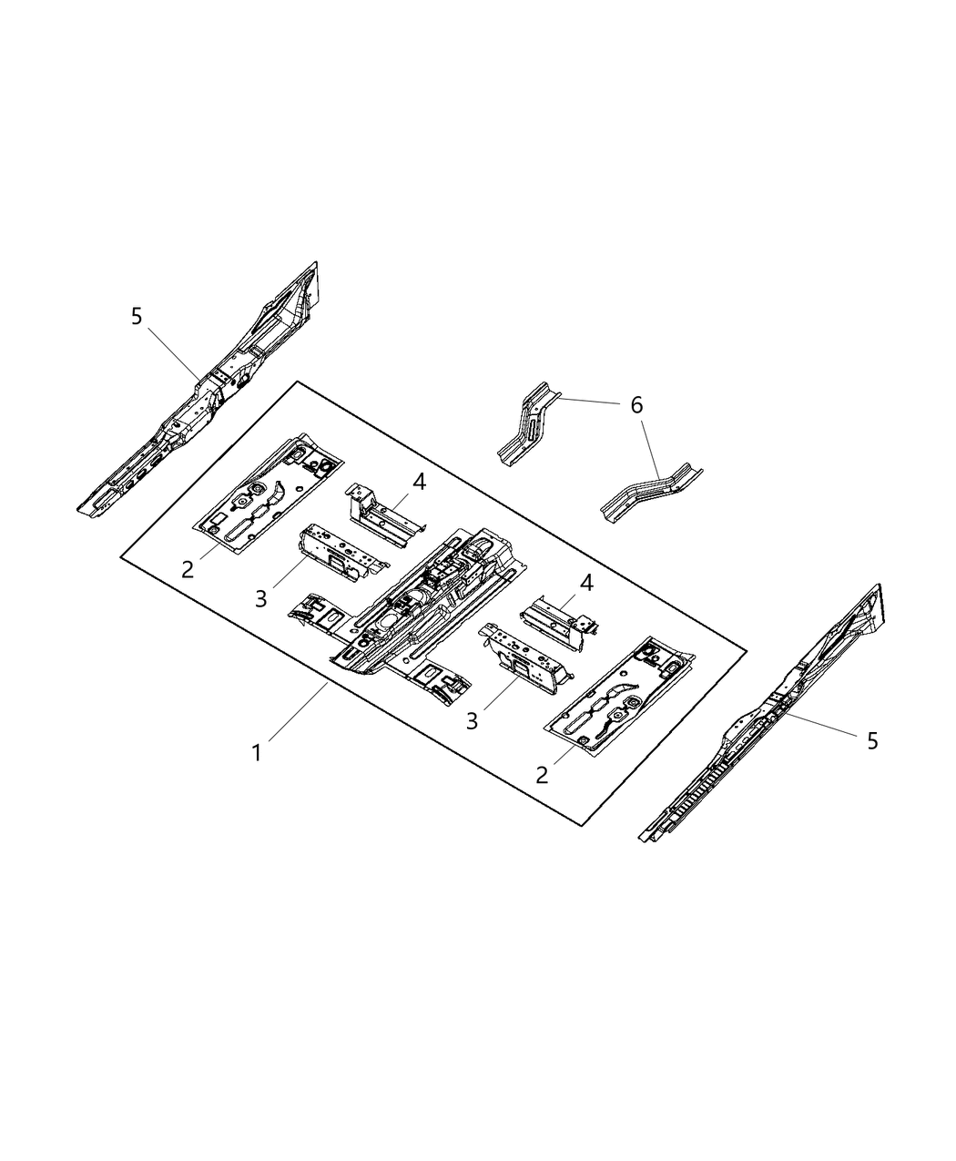 Mopar 68259272AA Pan-Front Floor