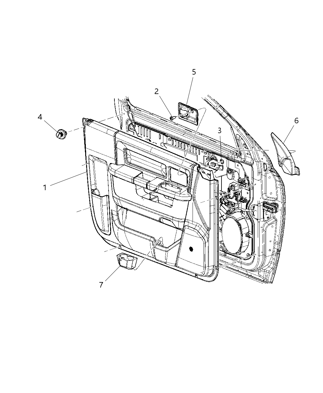 Mopar 1EA451TVAA Panel-Front Door Trim