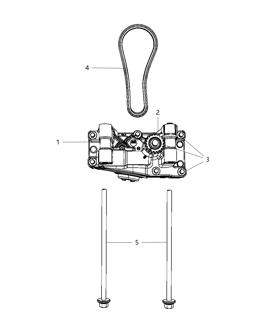 Mopar 5189868AH Shaft Pkg-Balance With Oil Pump