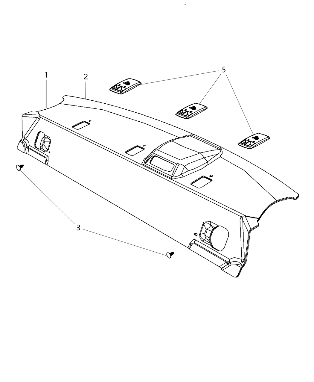 Mopar 1ZA12DX9AE Panel-Rear Shelf