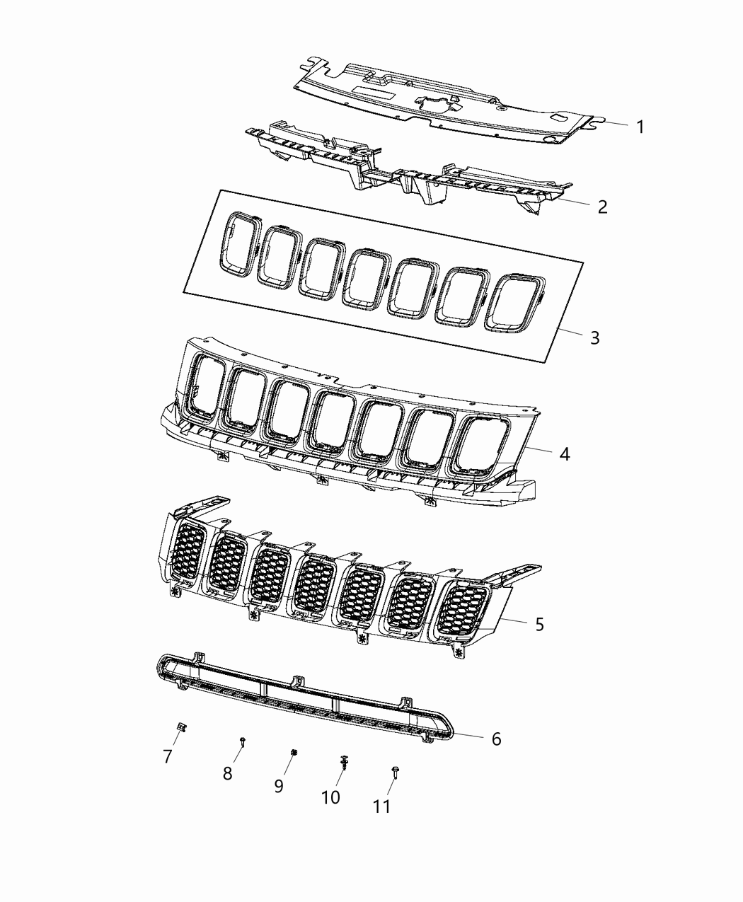 Mopar 5UT11RXFAB Grille-Radiator