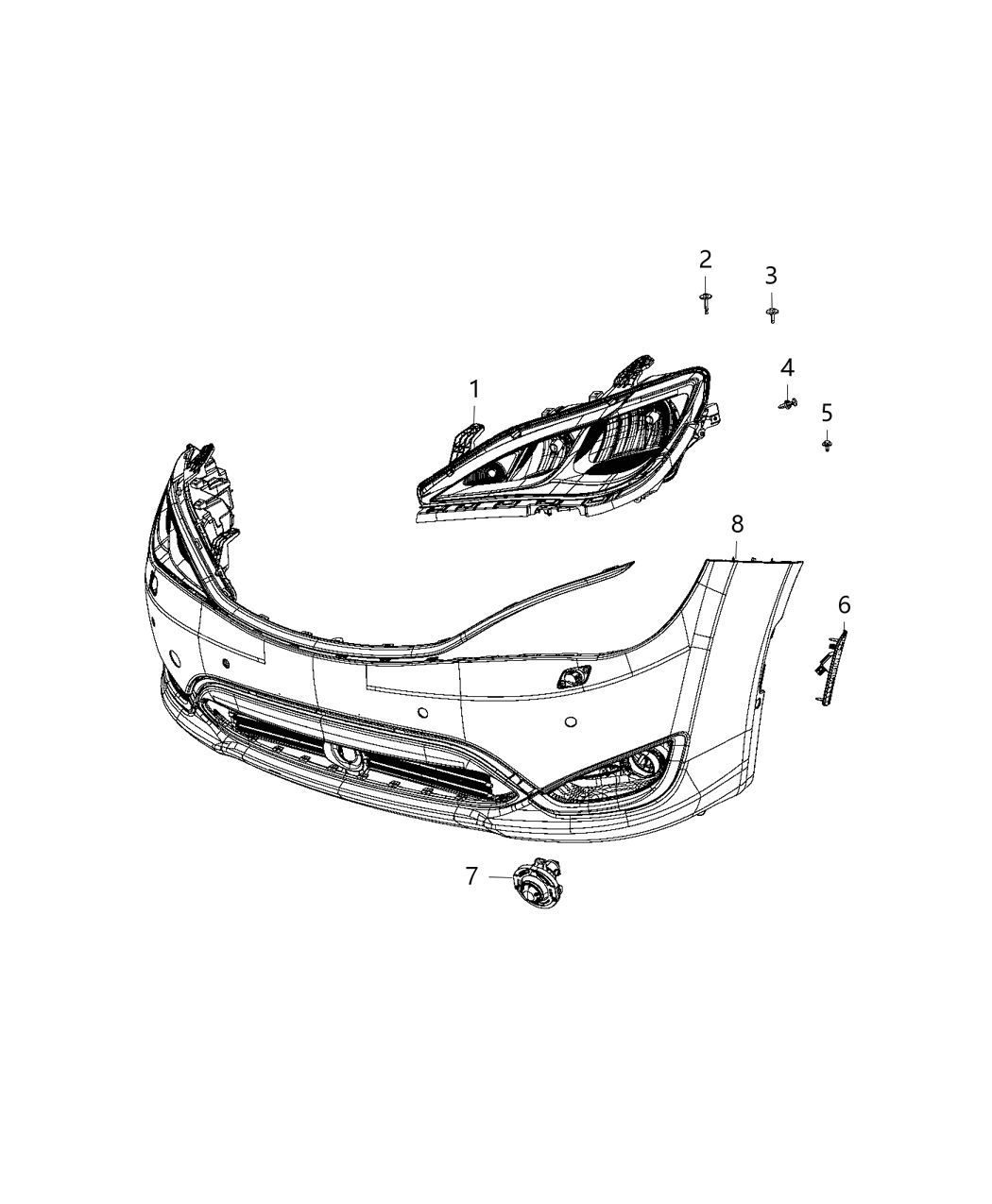 Mopar 68228944AD Headlamp