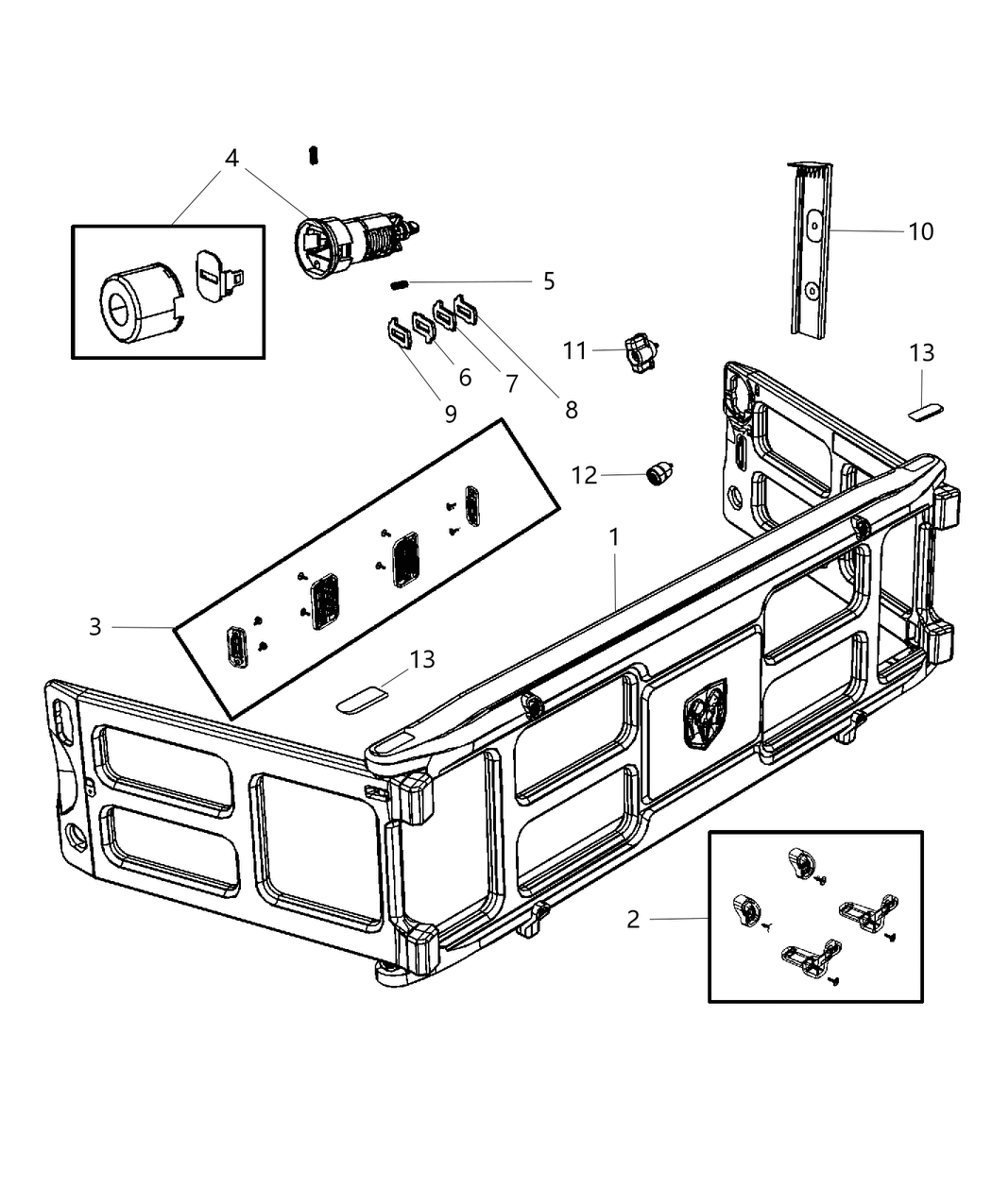 Mopar 68027145AD Panel-Pickup Box Extension